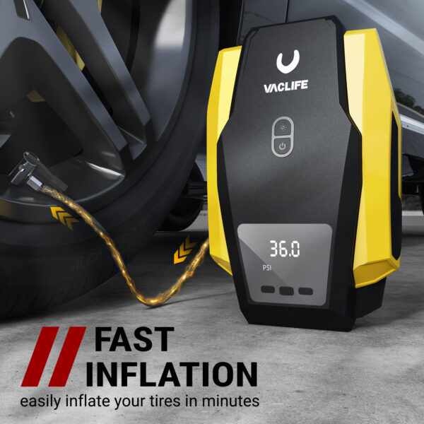 VacLife Air Compressor – 12V DC Tire Inflator with LED - Image 8