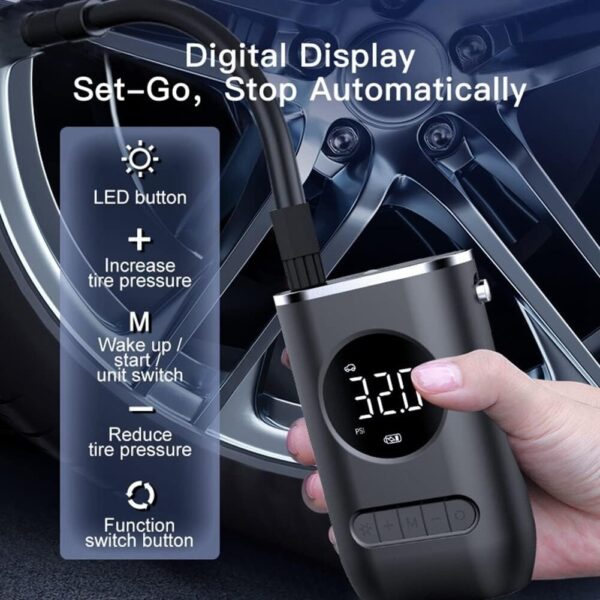 Tire Inflator 150PSI – Portable Air Compressor for Car, Bike, Ball - Image 4